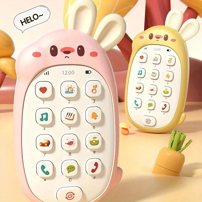1pc Small Phones Toys, With Early Education Functions To Bite/Press/Listen To Music/Play, Perfect Best Gift For Friends, Christmas Halloween Birthday Holiday New Year's Gift 2