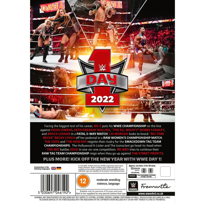 WWE DAY 1 2022 (DVD) 2