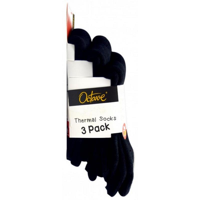Octave® Kids Thermal Socks 1.2 TOG 3 Pack - Black 3