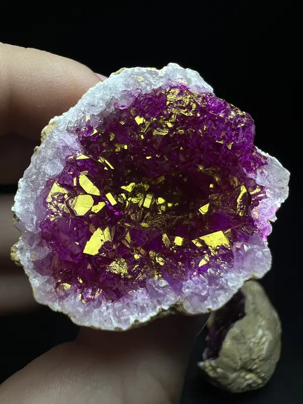 Medium Dyed Pink Clear Quartz Crystal Geode- Sold Individually, Home Décor, Crystal Healing, Gift 1