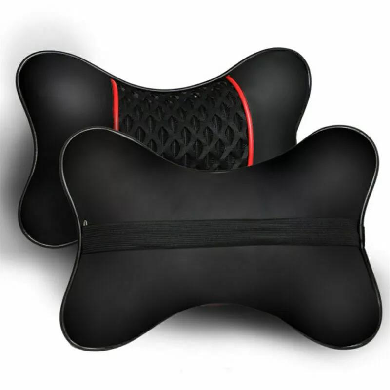 2x Car Seat Head Neck Rest Cushion Chair Support Pillow Back Headrest UK 3