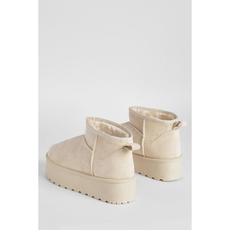 Ultra Mini Platform Faux Fur Lined Boots 3