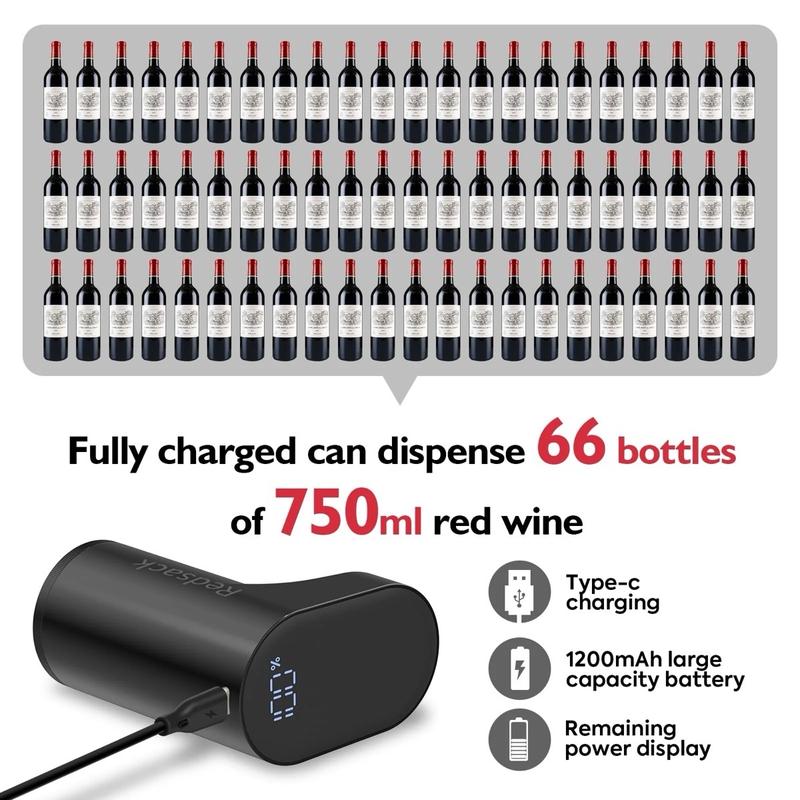 Redsack Wine Aerator - Soda/Wine Dispenser, Kitchen Accessories, Gadgets For The Home, Fathers Day Gift, Self-pouring, Summer Giff, Milk Dispenser, Fridge Water Dispenser, Great for Office Camping Juice Drinks, Refrigerator Organizers, Cocktail R2R Glass 7