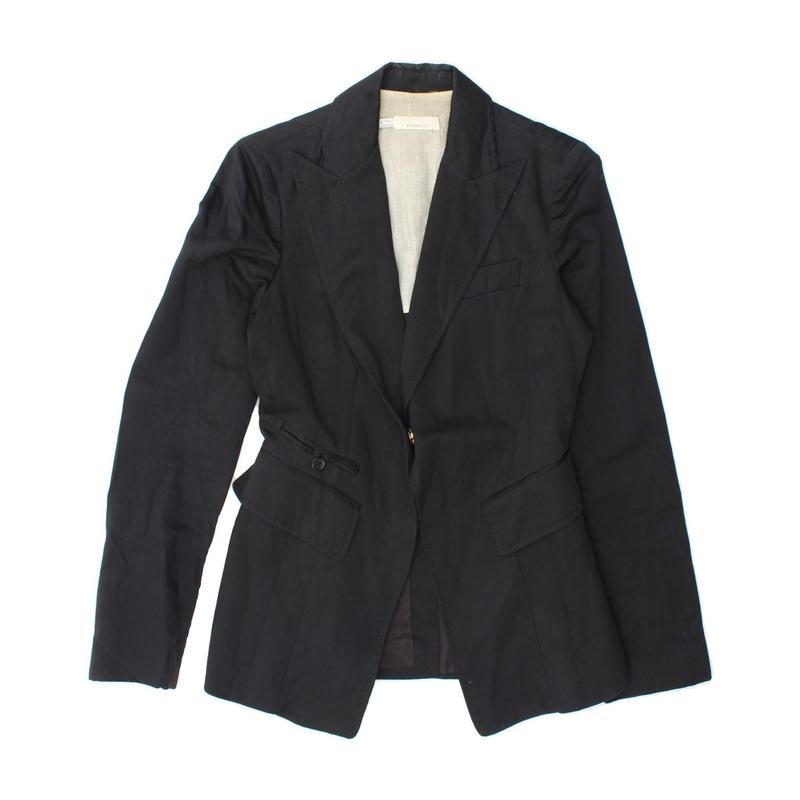Pre-Owned Vintage PINKO Womens Longline Blazer Jacket UK 10 Small  Black Cotton 0