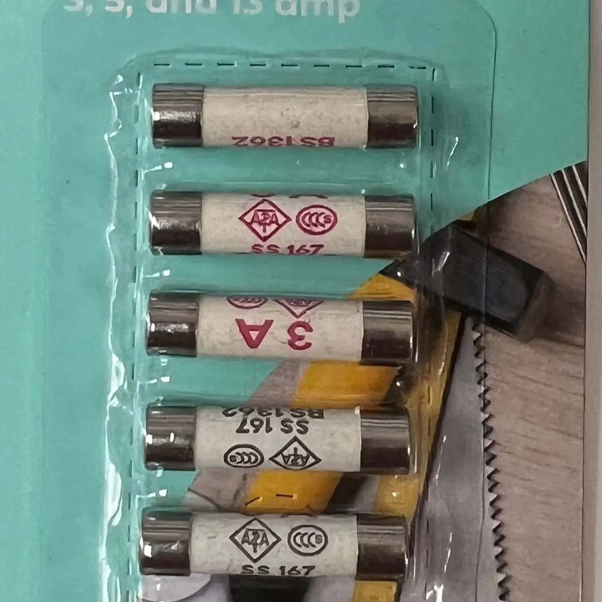 9pcs Fuses Mixed Household UK | 13 Amp Fuses UK | 5 Amp Fuses UK | 3 Amp Fuses UK
