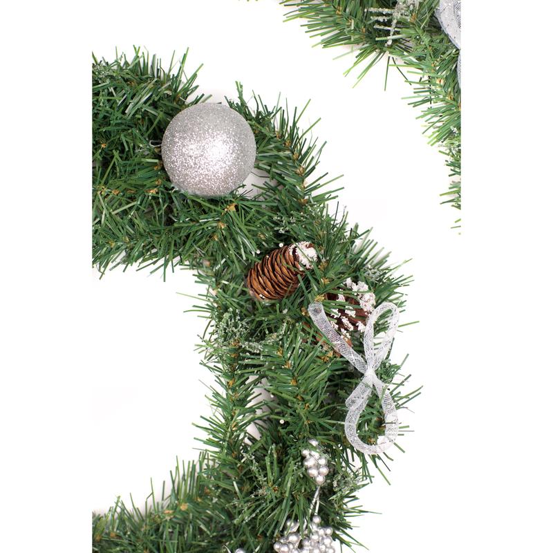 6ft - 9ft or 12ft Decorated Frozen Christmas Garland with Realistic Ice Crystals - Optional Lights 5