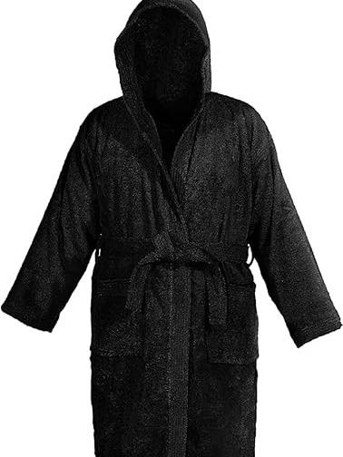 Men's & Ladies House Bathrobe Shawl 100% Egyptian Cotton Terry Towelling Hooded Luxury Robe Collar Dressing Gown Unisex Comfort Comfortable babylon Womenswear Light Summer Loungewear Plush Pockets Nightwear Soft Women Underwear Lady 8