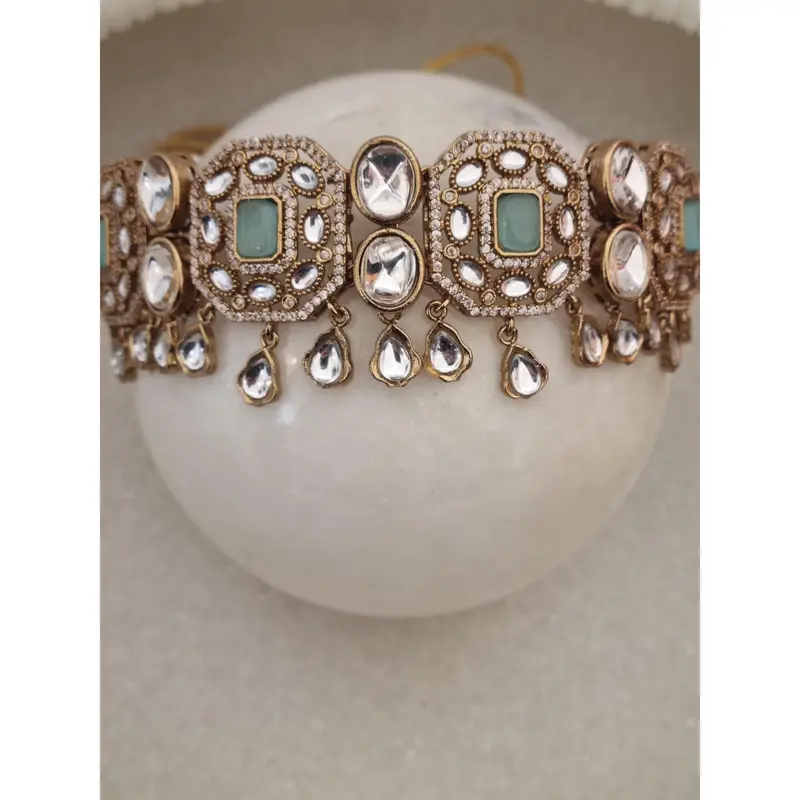 Stunning Choker Set with Earrings - Asian Jewellery - Indian Jewellery - Pakistani Jewellery - Traditional Asian Jewellery 5