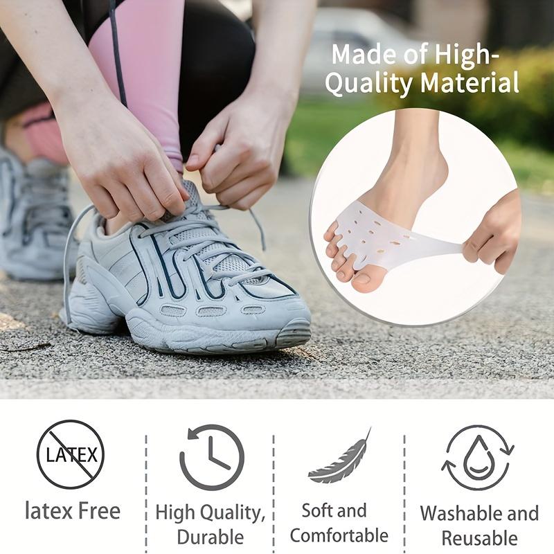 Silicone Gel Toe Separator Pads, 2pcs Set with Honeycomb Breathable Design, Universal Foot Care Toe Spacers for Men and Women, Comfortable and Durable, Latex-Free, Washable and Reusable 3