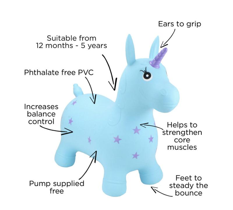 Turquoise Unicorn - Happy Hopperz Children Toy for Boys and Girls. Our kid's toy is perfect for muscle and core development, an educational toy, or a kids' gift. Our animal hopper is great for hours of endless fun and can be used indoors and outdoor! 2