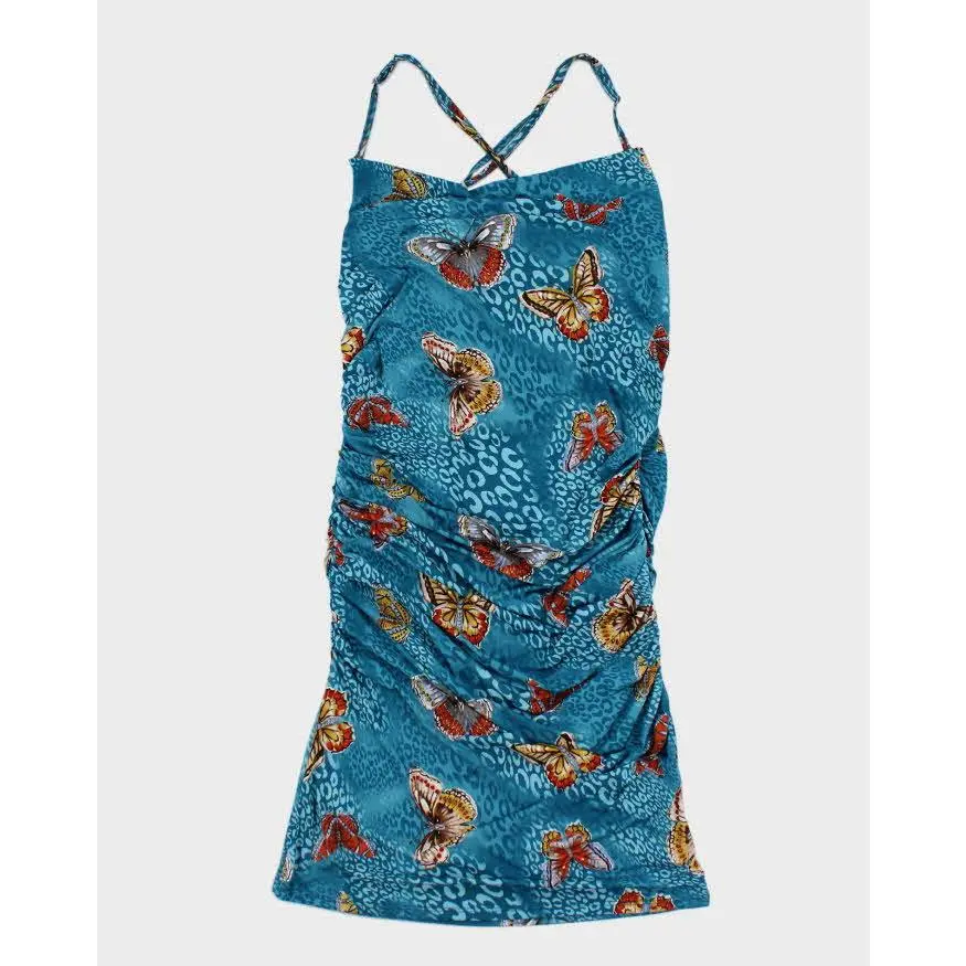 Preowned Y2k Guess leopard Point Butterfly Dress - XL