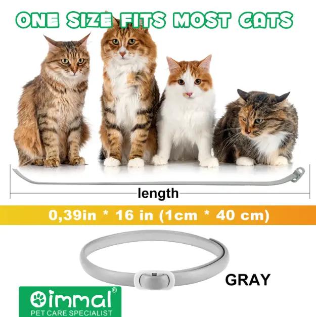 4 Pcs (4 x Collars) Flea And Tick Collars For Cats Waterproof Adjustable Pet Collar 24 Months 4