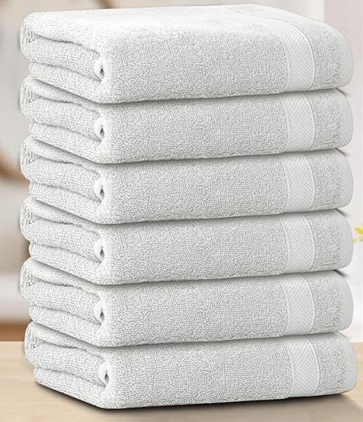 Luxury Quality Pack of 6 Hand towels, Super Soft & Quick Dry Hand Towels 50x90cm Best Bargain Price 8
