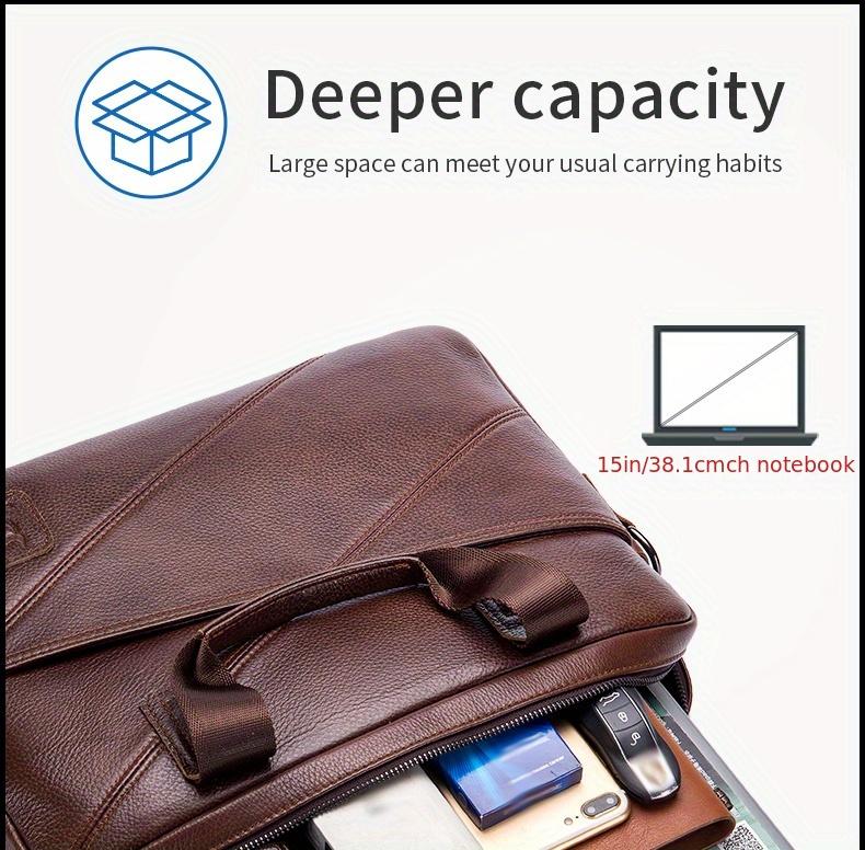 Product Introduction of BULLCAPTAIN Men's Leather Briefcase Multifunctional Handbag 33