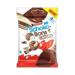 Kinder Schoko Bons Crispy Chocolate Snack - Crunchy Bonbon Dessert Chocolates (4 Pack, 22.4g)