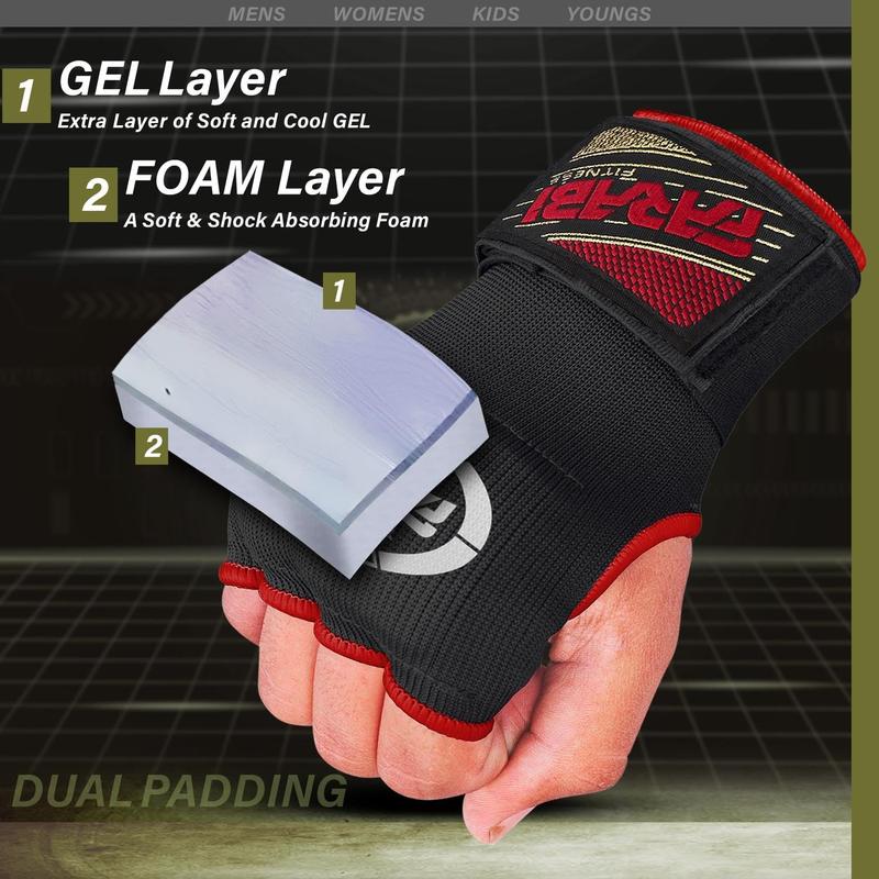 Farabi Kids Junior Inner Hand Wraps Gloves Easy Gel Padded Boxing Easy Gloves Pair 2