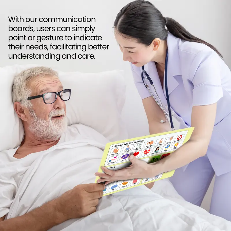 Communication Board for Non verbal Adults, Picture Symbol Communication Cards for Stroke Patients, Hospital and Care Home use 6