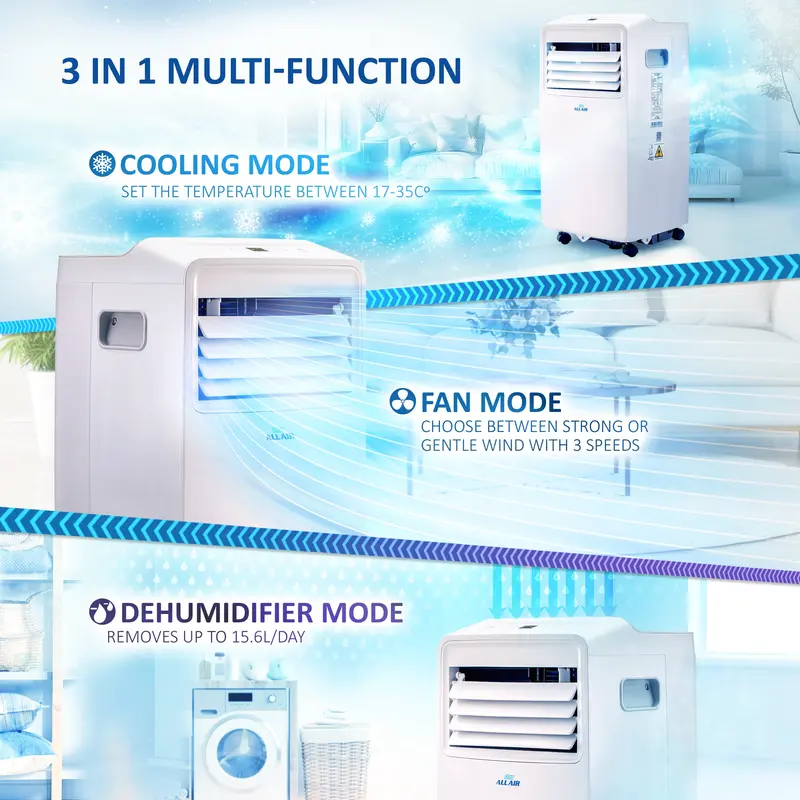 ALLAIR 5000BTU Smart Portable Air Conditioner Unit Remote - App control 2