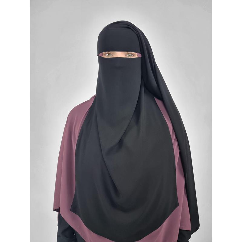 Long Rectangular 2 Layer Niqab | Pinch 3