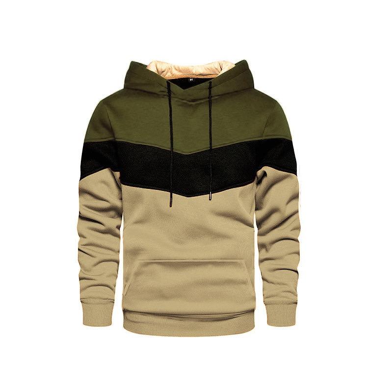 Men's Color Block Hoodie - Casual Graphic Design Pullover with Kangaroo Pocket for Winter and Fall Streetwear - Great Gift Idea 8