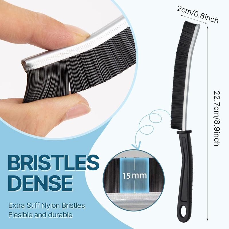 Crevice Cleaning Brush, Bathroom Tile Groove Gap Cleaning Brush,Premium Crevice Cleaning Tool Aluminum Support with 15° Angle Magic Brush, Thin Cleaning Brush for Home Kitchen 3