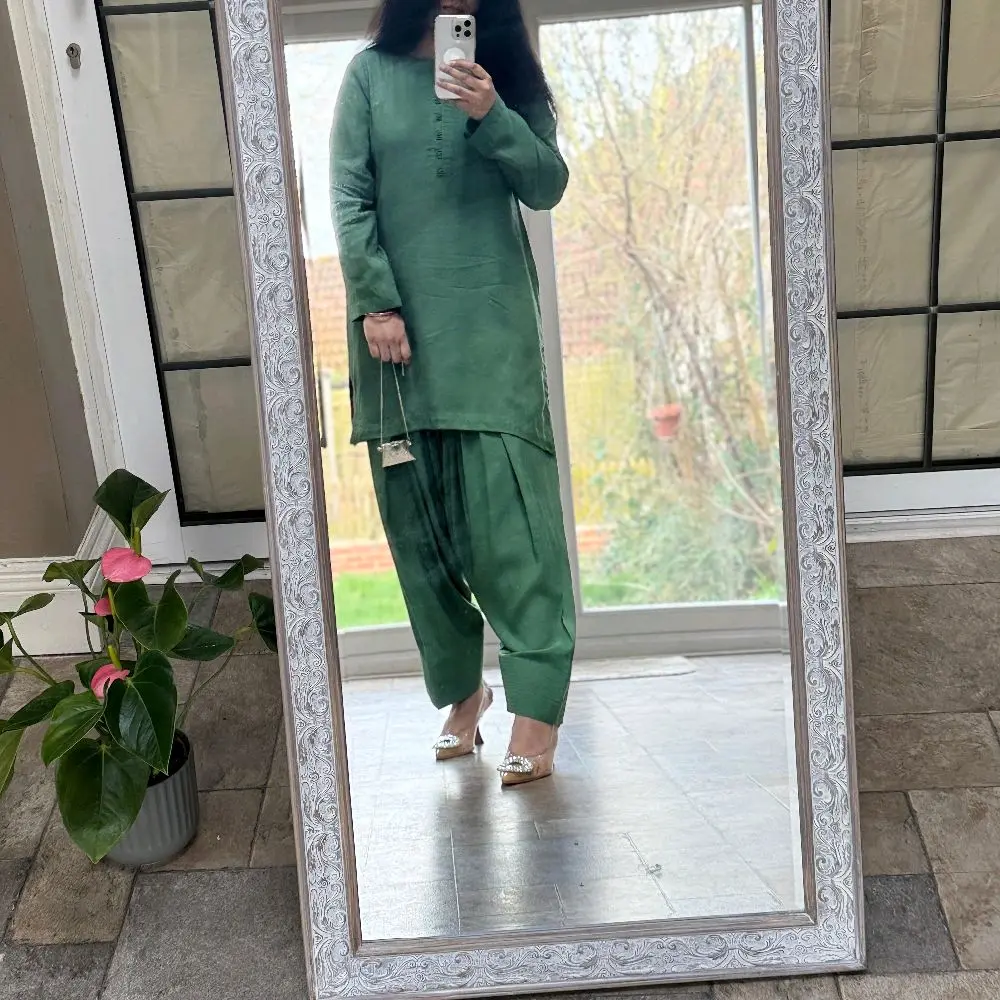 Farshi salwar set available on reasonable prices raw silk fabric Womenswear