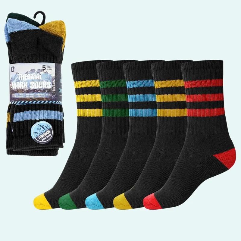 10 Pairs Mens Thick Construction Work Boot Socks Thermal Reinforced Heel and Toe for Extra Protection Soft and Comfortable 3