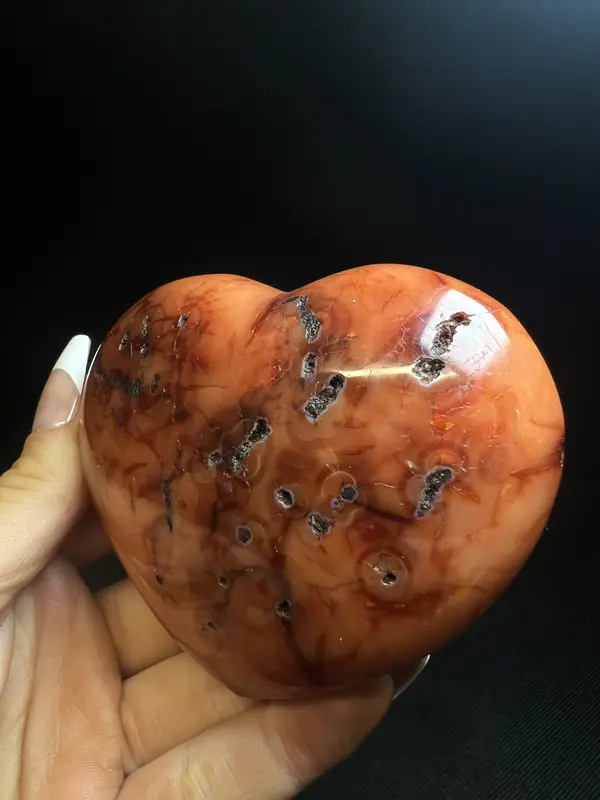 Polished High Quality Carnelian Heart From Madagascar- Gift, Crystal Healing 6