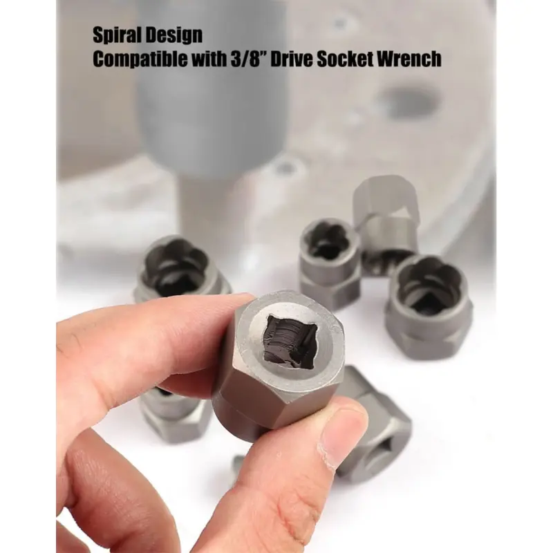 14Pcs Impact Bolt & Nut Remover Set 3/8" Locking Wheel Damaged Nuts Extractor UK 4