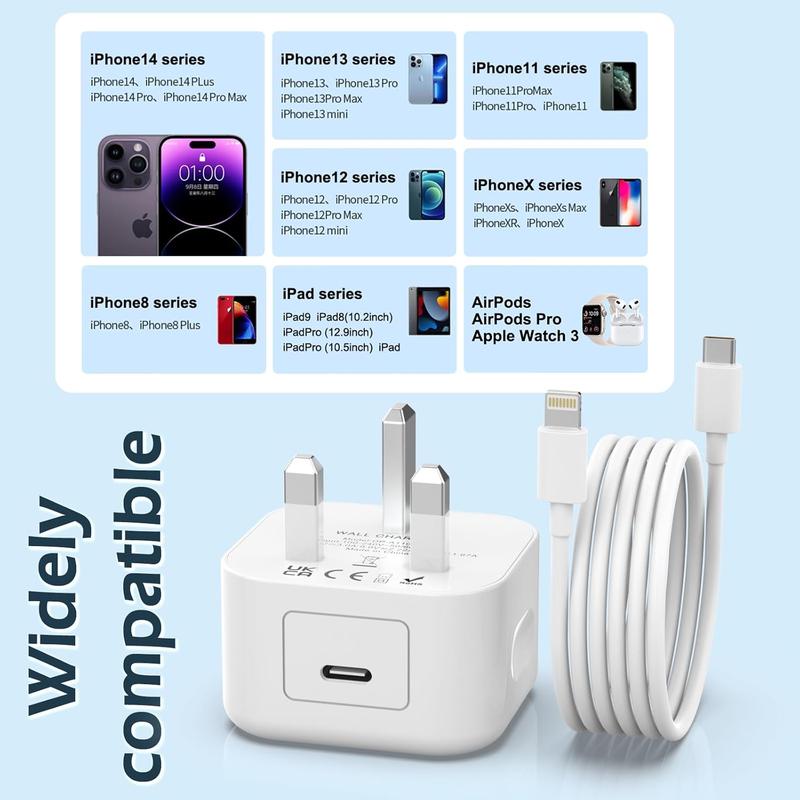 Low Quality [MFi USB C Fast Charger Plug Power Adapter with 6FT iPhone Fast Charger Cable for iPhone 14/13/12/11 Pro/Pro Max/XS Max/XS/XR/X/SE/8 and More 5