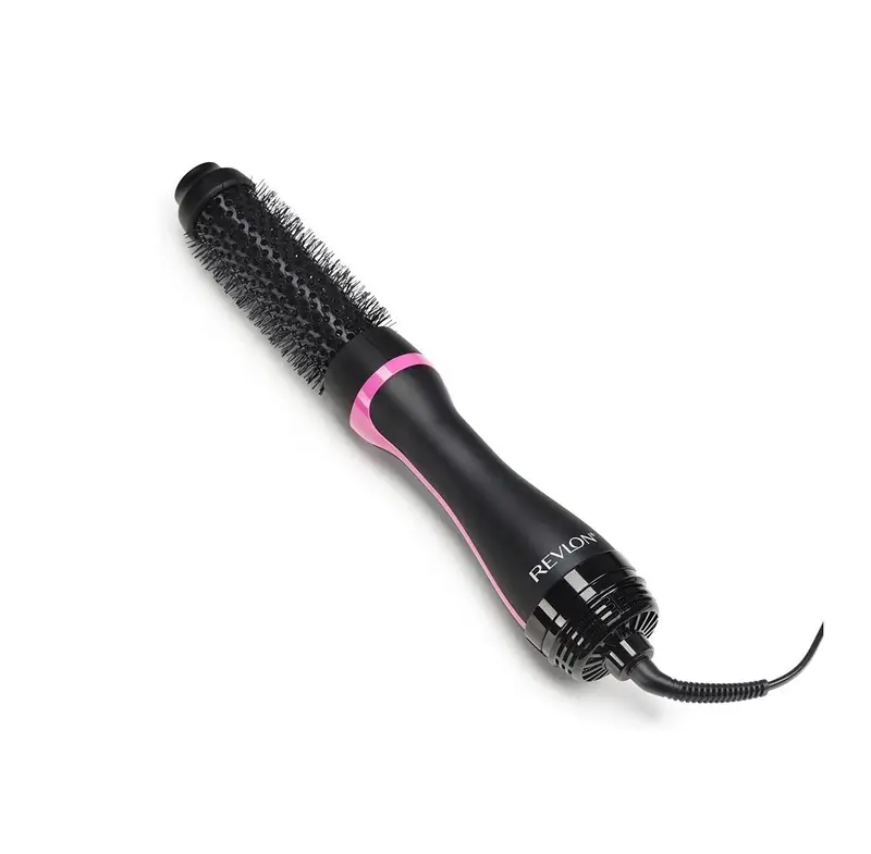 Revlon Round Brush Dryer and Hair Styler with 820W Airflow Dryer Motor and Ceramic-Coated Barrel - One Step Root Booster - For Volume, Flips, Waves and Soft Curls - Ionic Technology for Reduced Frizz and Static 1