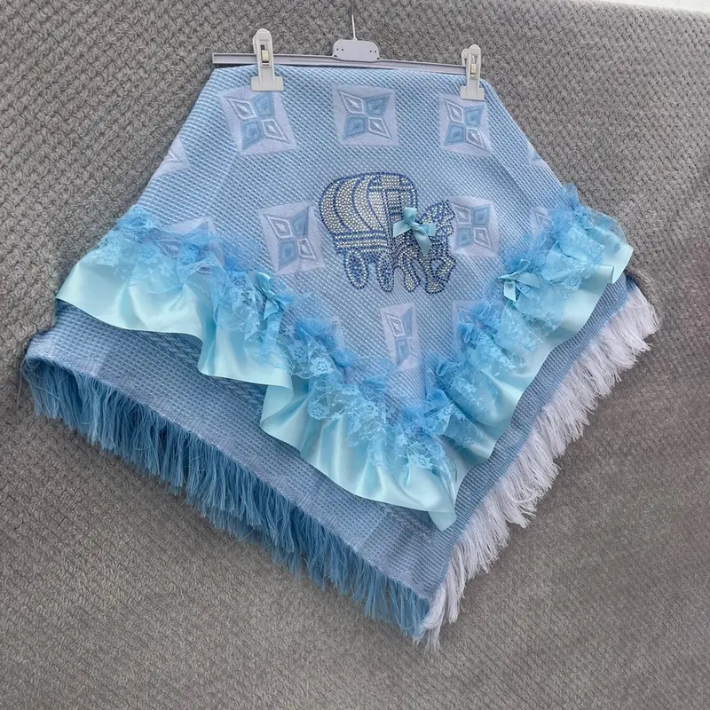 Gypsy wagon frilly blanket/shawl with bling 2