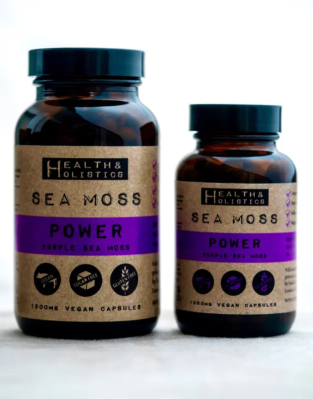 [Health & Holistics] Capsule: Purple/Sea Moss + Shilajit/Sea Moss + Ginger, Vegan Natural Organic Multi-vitamins Supplement, Healthcare Edible Health Body 3