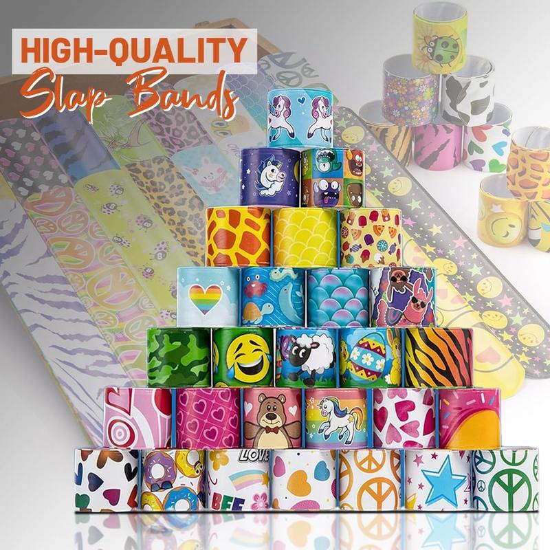 Assorted Wristband Gift - Slap Bands for Kids - Birthday Party Favours Pack - Snap Bands Kids Party Supplies 3