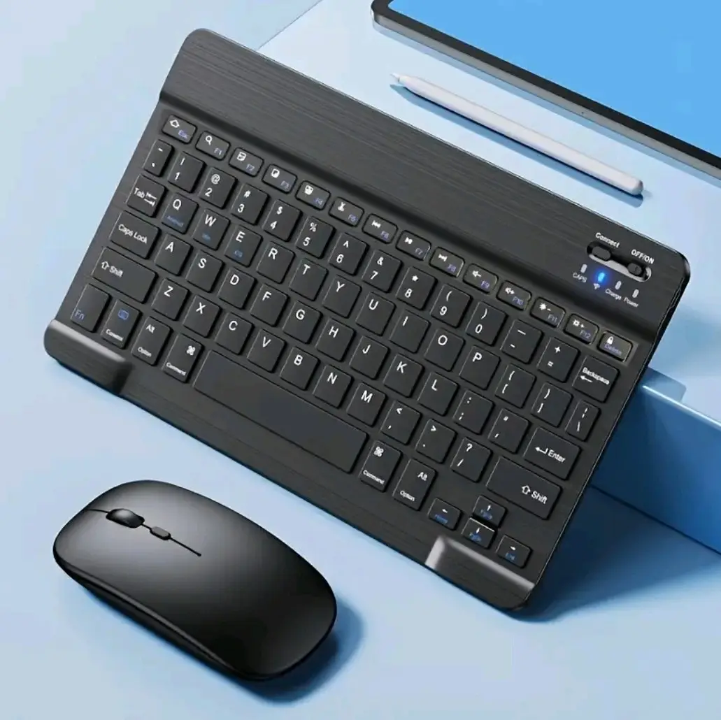 Slim Wirelsss Bluetooth Travel Keyboard Mouse Portable Apple Android Rechargeable