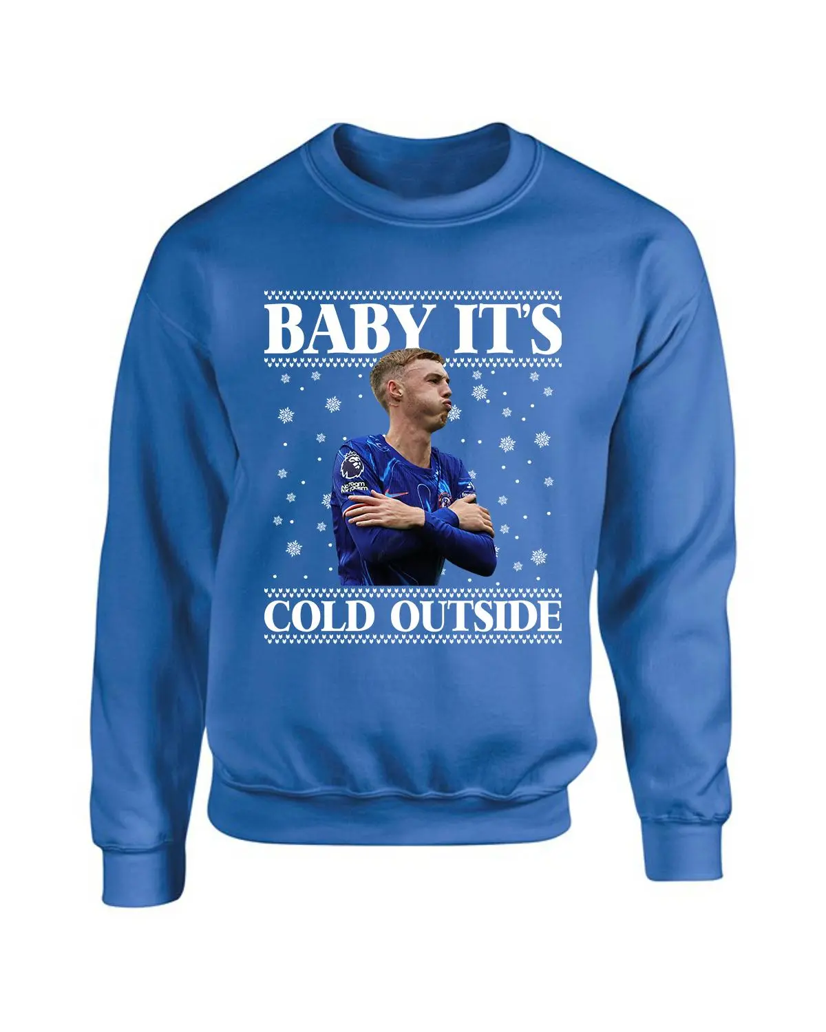 Cole Palmer Christmas Jumper, Baby It's Cold Outside, Funny Cole Palmer Cold Outside Sweatshirt, Xmas Secret Santa Sweatshirt, Blues Fans Xmas Unisex Adults Kids Top, Football Top streetwear  hoodies