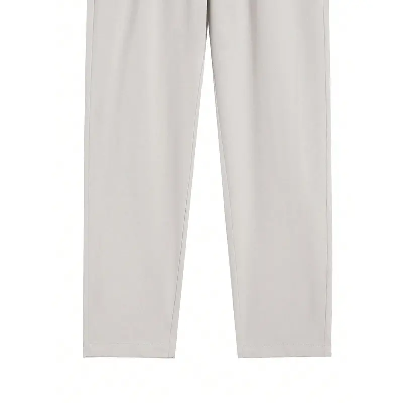 Manfinity Homme Men's Solid Color Slim Fit Casual Pants Fabric Menswear 4