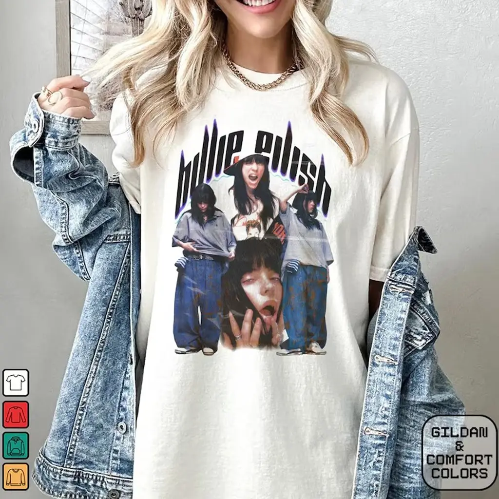 Trendy Billie Eilish T-Shirt, Y2K Vibes, Retro Billie Eilish Tee