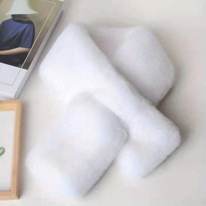 1pc Winter Unisex Faux Fur Warm Thickened Scarf, Soft Girl Fashion Versatile Flat Cross Scarf 5