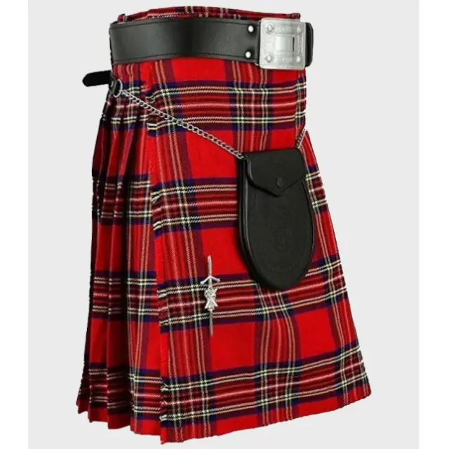 Men's Royal Stewart Scottish Traditional Tartan Kilt For Sale Cultural and Casual Events