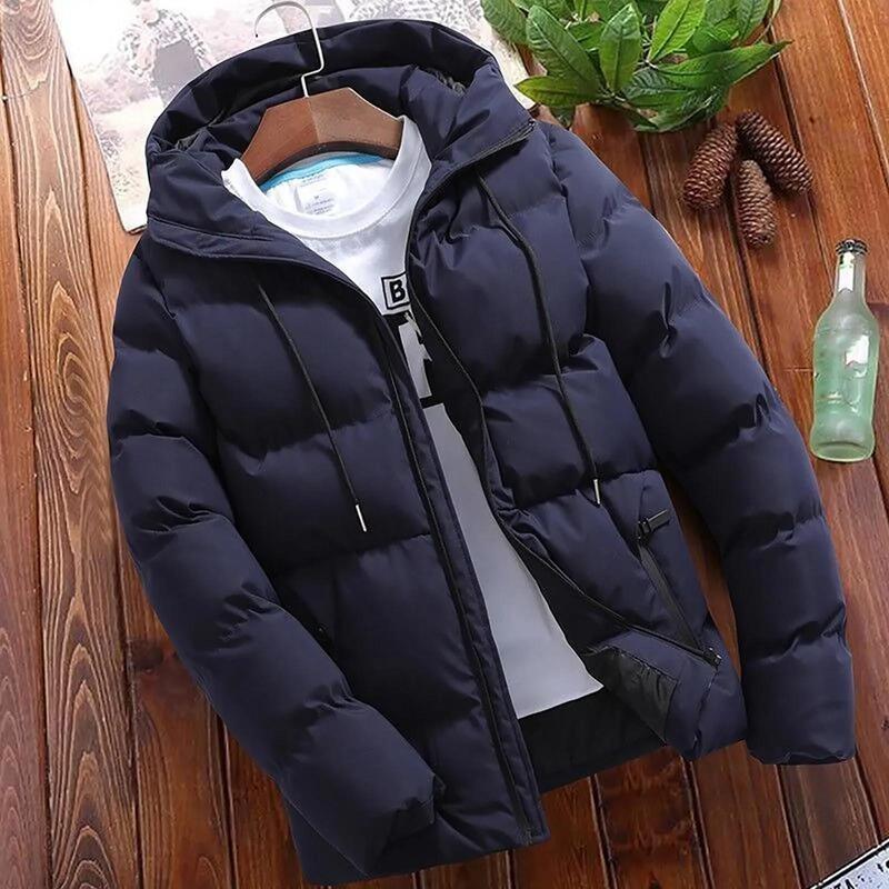 【2025】Fashion Parkas Men Winter Overcoat Men's Casual Jacket Warm Hooded Thick Puffer Coat Outwear Business Hombre Menswear Tops 2