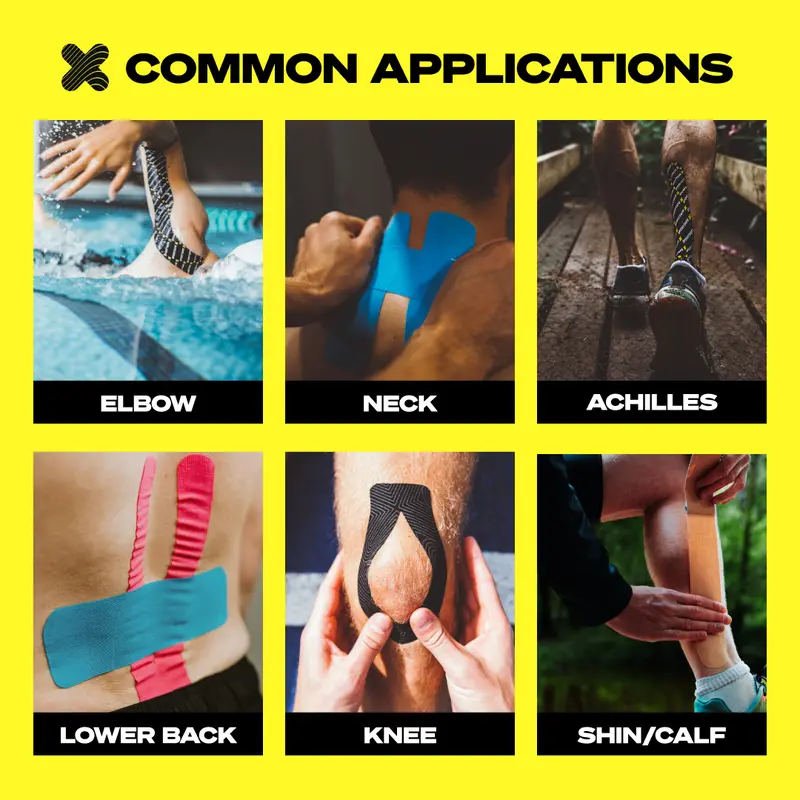 SPORTTAPE Kinesiology Tape | 3 Pack | 5cm x 5m Roll  | Physio & Sports Injury Muscle Tape for Shoulder, Knee, Ankle Shin Splints Support. Waterproof & Hypoallergenic Sports Tape 4