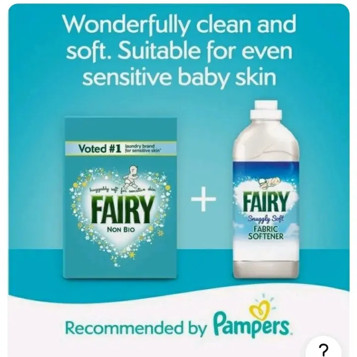 FAIRY 65 WASH NON BIO WASHING POWDER - Gentle Skin Baby Skin Household Laundry Detergent - Cleaning 1