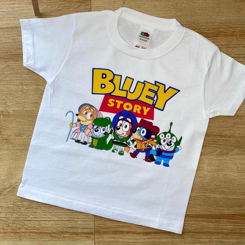 Bluey Toy Story t-shirts, Bluey Story t-shirt, Bluey t-shirt, Bluey Birthday t-shirt, Bluey Gifts, Gifts for girls, Gifts for boys Top Womenswear 4