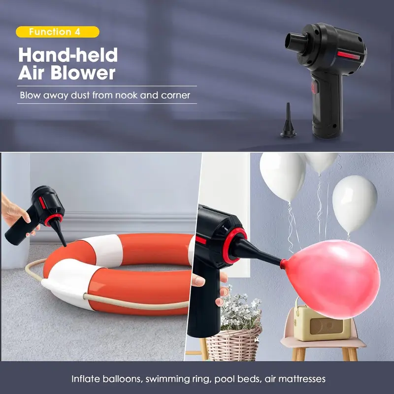 DIYARTS 3-in-1 Computer Vacuum Cleaner, Electronics Compressed Air Duster Blower, Portable Handheld Vacuum Cleaner, Rechargeable, Cordless Mini Keyboard Cleaner Kit for PC Computer Desk Car 2