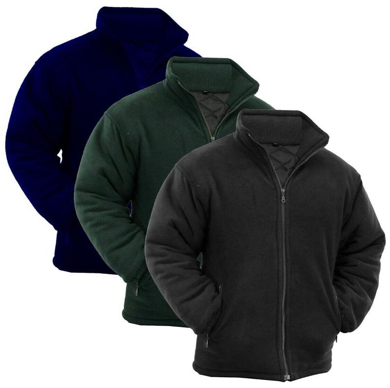 Product Introduction of Men's  Winter Extra Thick Heavy Duty Padded Anti Pill Work Fleece Jacket Full Zip 5