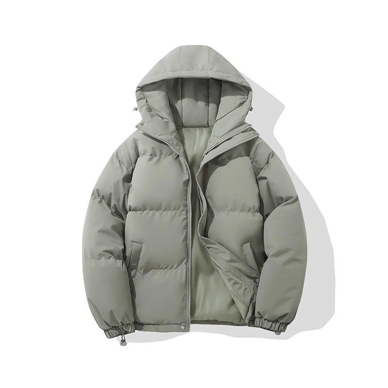 Product Introduction of 【2025】Autumn And Winter Warm Fashion Harajuku Puffer Jacket Women High Neck Hooded Zipper Design Cotton-Padded Coat Womenswear Tops 4