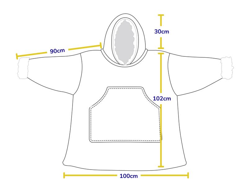 Onesnug Adult/Teen Hoodie Blanket - Dark Grey 9