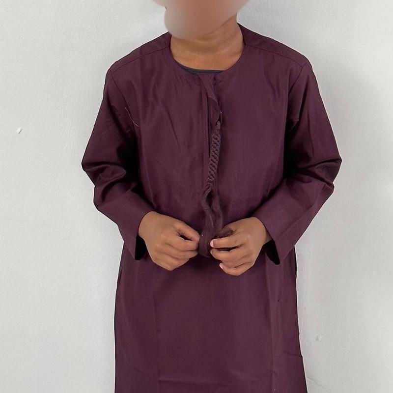Zakariya’s Collection- Cotton Emirati Jubba- Plum 3