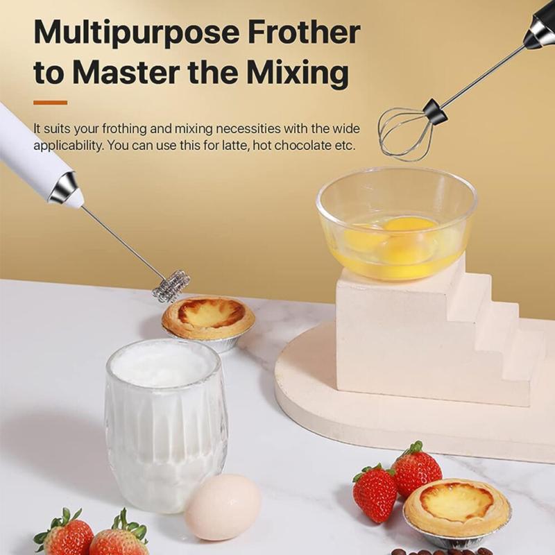 Product Introduction of ⭐[Delivery In 2-3 Days]⭐Rechargeable Electric Milk Coffee Frother Whisk Egg Beater Handheld Frappe Mixer 16
